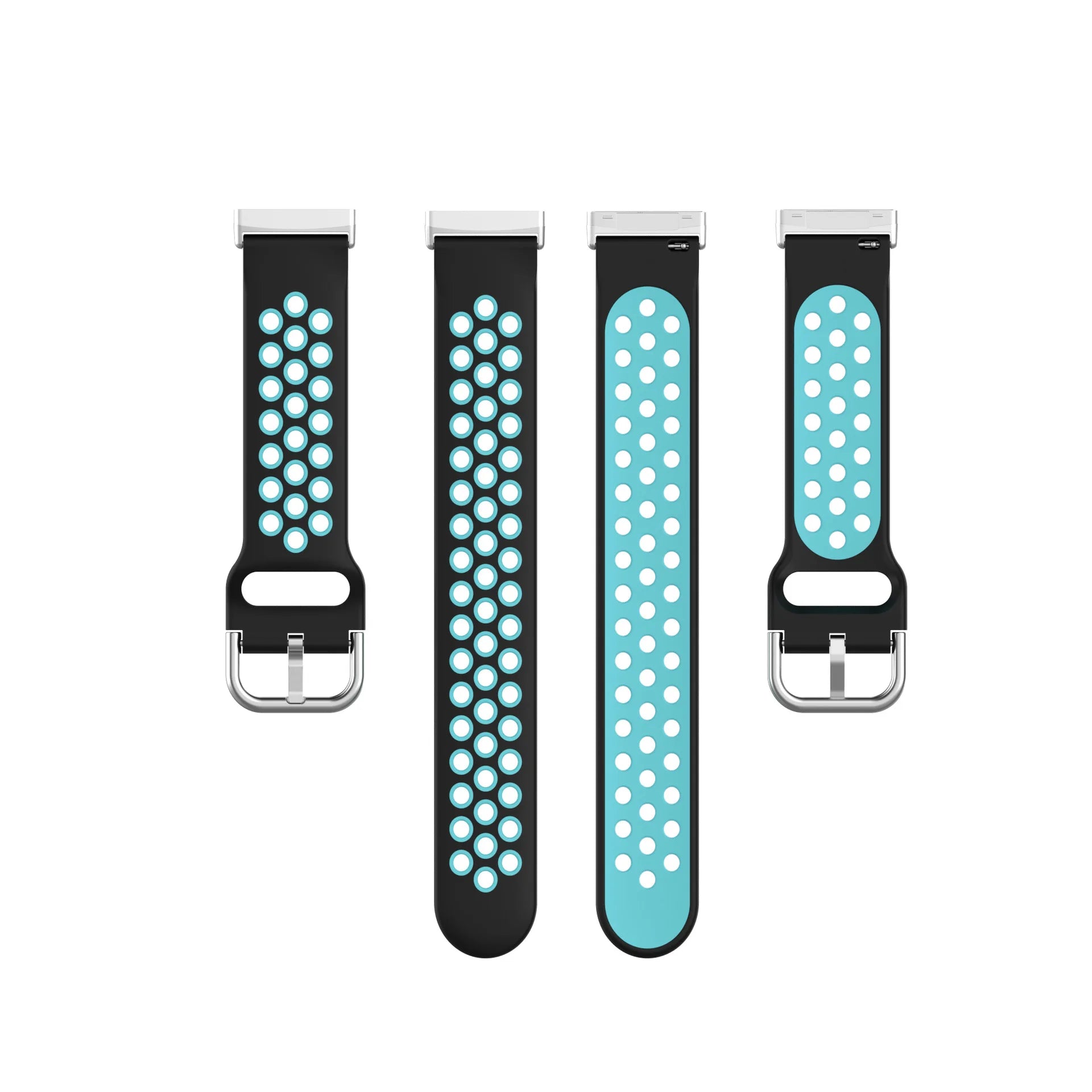 Colorful soft silicone sport wristband for Fitbit Versa 3 and Sense smartwatches by Tidesmit