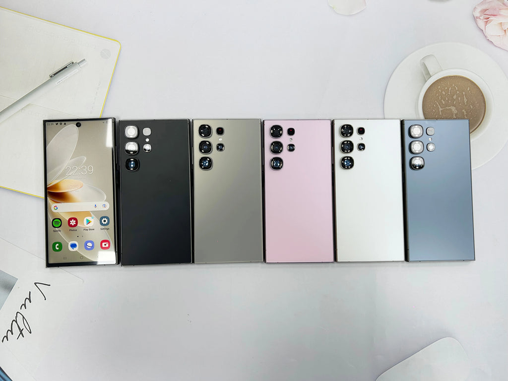 Tidesmit S25U smartphone with 4500mAh battery, 16MP+24MP camera, and fast charging in a sleek modern design.