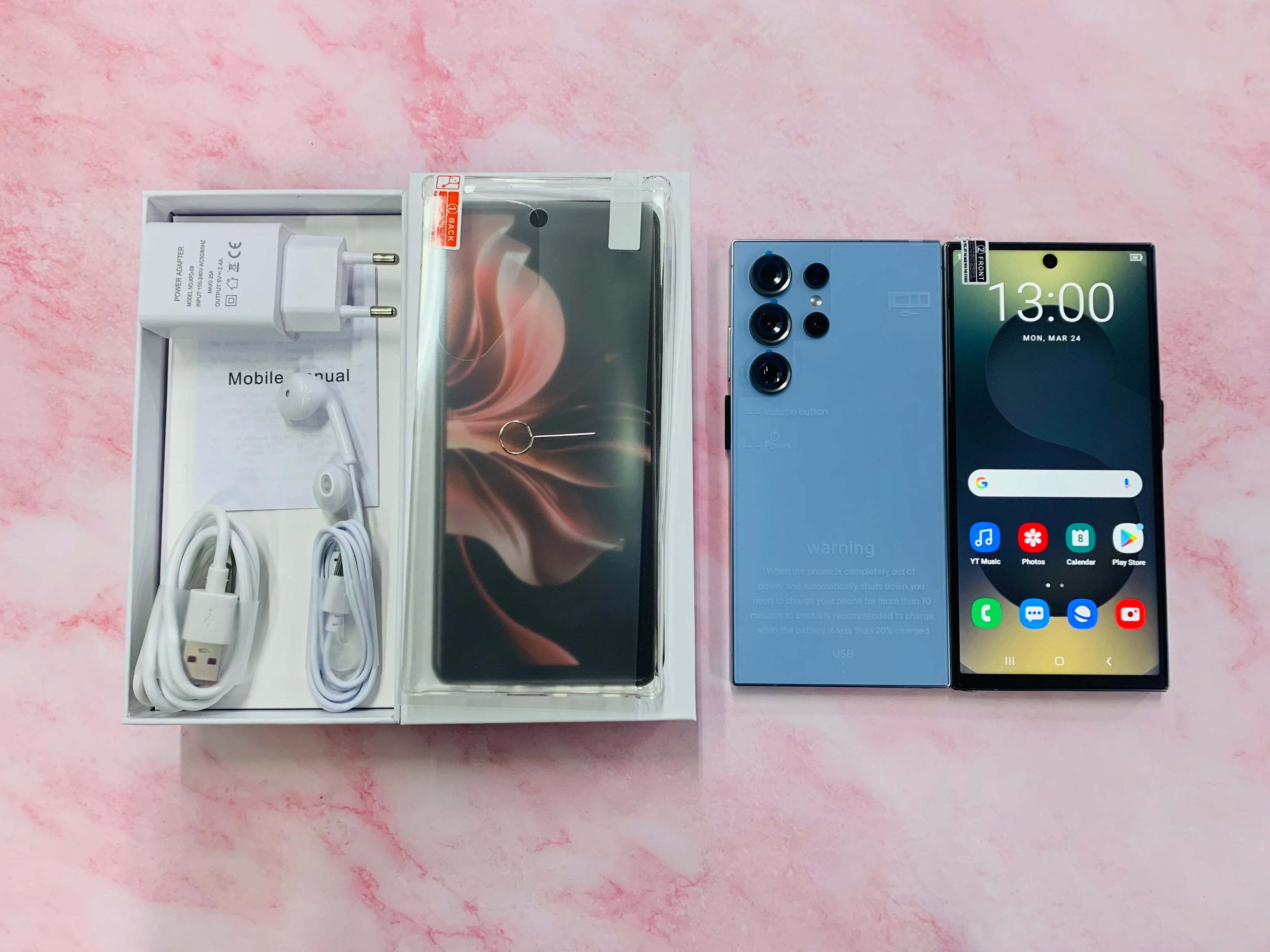 New S25 Ultra 22GB+2TB Smartphones 5G Dual SIM Cellphone Mobile Phone Big Screen Global 5G Android 15 S25 Ultra Smartphone Blue 22GB RAM+2TB ROM Tidesmit