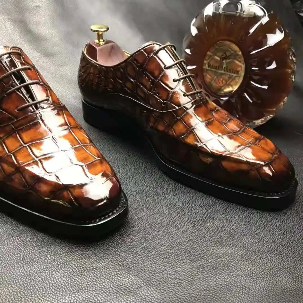 Goodyear Zapatos Para Hombre crocodile Italian Branded Shoes Men alligator Formal Men Shoes Wholesale Alligator Party Shoes Men