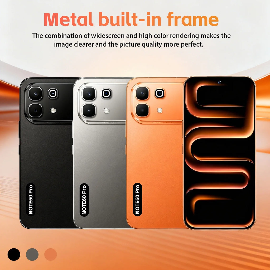 New 2026 Note 60 Pro Android smartphone with 16GB RAM 1TB storage 7.3 inch display and 108MP camera