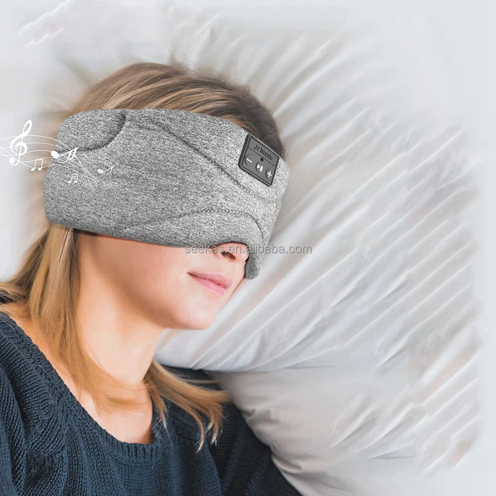Bluetooth Sleep Headphones Eye Mask with Timer and White Noise Sleeping Mask with Speakers Cooling Fabric for Side Sleepers Tidesmit