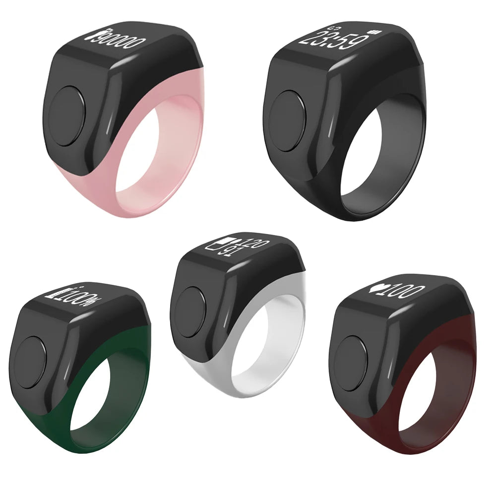 2024 New Multifunctional Products Muslim Smart Rings Counter Function Heart Rate Steps BT Smart Zikr Ring Smart Ring Wireless Tidesmit
