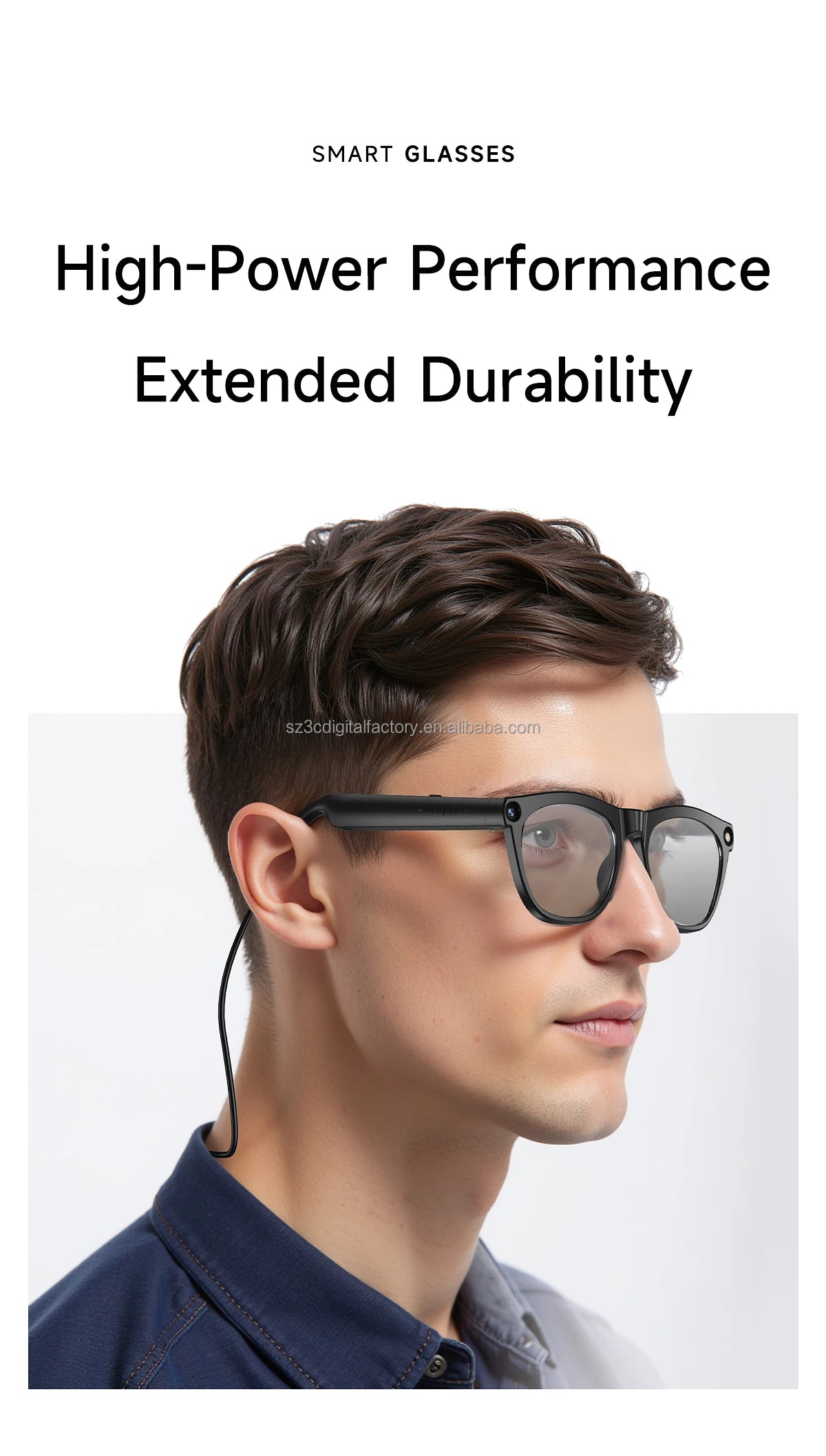 NextGen CY01 Smart Glasses AIPowered Translation 8.0MP Camera Multimedia Player AR Hardware Glasses Tidesmit