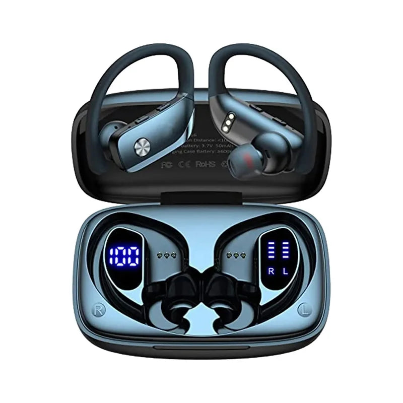 Earhooks Gaming Headphones T16 Sport Earphones Hifi Stereo Sound Wireless Earbuds Over-Ear Headset Built-in Mic for Phone Tidesmit
