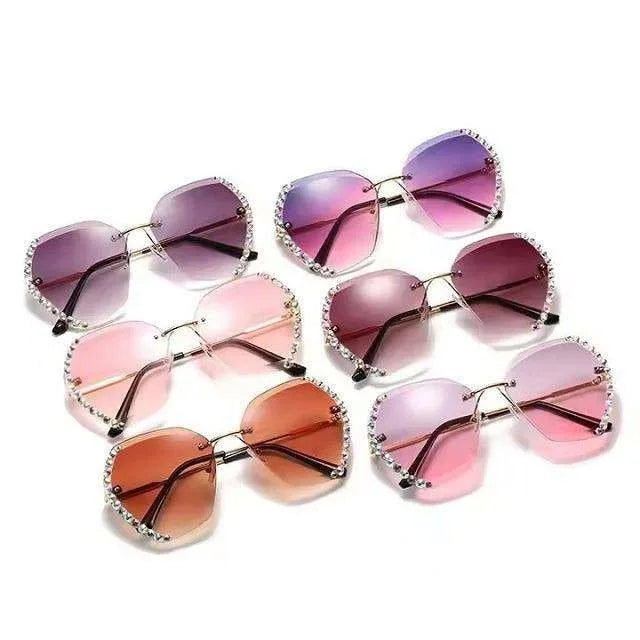 Top Selling Custom VVS Moissanite Diamond Sunglasses Luxury Square Frame Mirror Lenses for High-End Events Sale