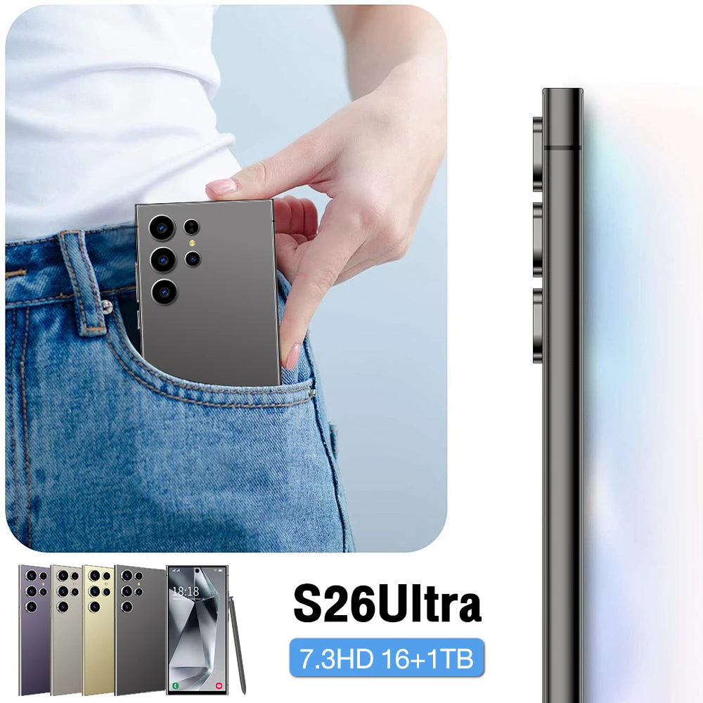 S26 Ultra 5G Smartphone, 1TB Storage, 16GB RAM, 7.3-inch Display Tidesmit