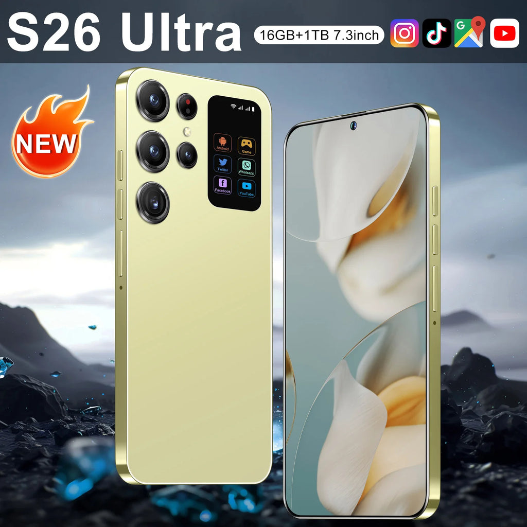 S26 Ultra 5G Smartphone 1TB Storage - 7.3-inch HD Display Tidesmit