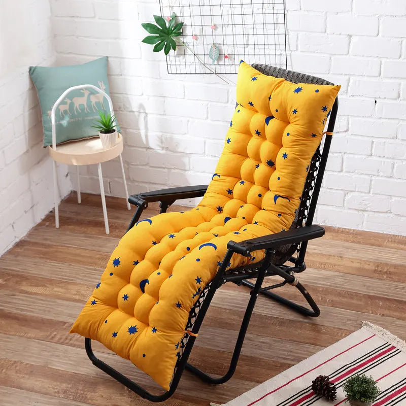 Solid Color Cushion Recliner Chair Cushion Thick Seat Cushion Rattan Chair Sofa Long Cushion Garden Chair Cushion Tatami Mat