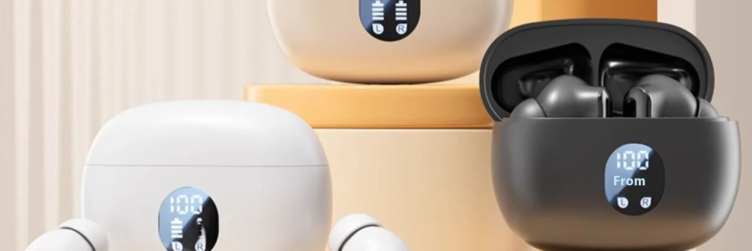 For Bluetooth In-Ear Headset LED Battery Wireless Noise Reduction Long Endurance High Sound Quality for Sports Running Tidesmit