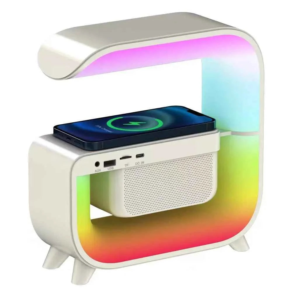 BT G3 Mini Speaker Night Light Multi Functional with Alarm Clock Speaker Led Wireless Charger Speakers My Store