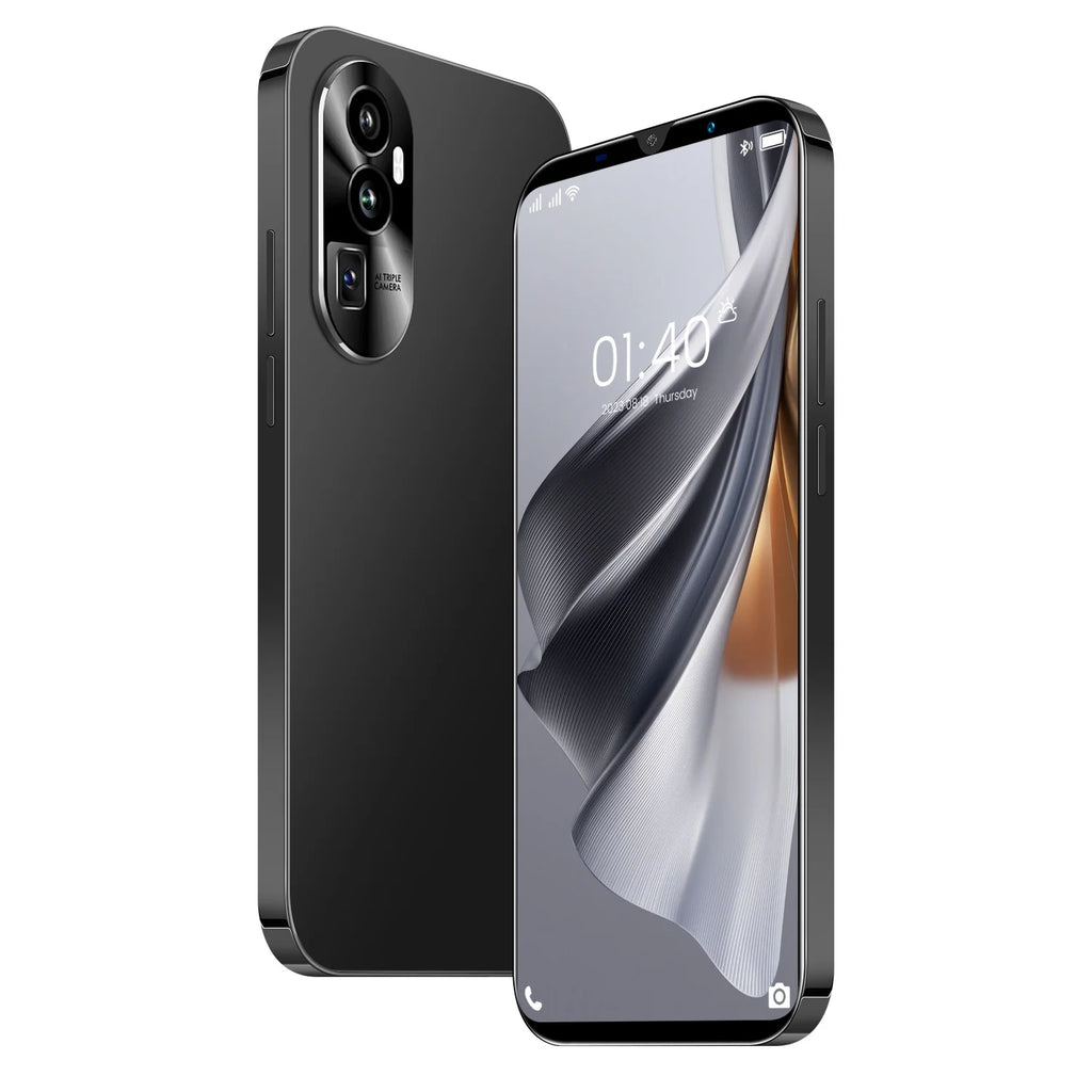 Hot Selling Rino 10 5.5 Inch HD Smart Mobile Phone 1G+16G Android 108MP High Quality Mobile Phones Black 16GB Tidesmit