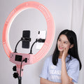 Hot Selling RL-18C 18 Inch LED Ring Light Photographic Lighting for Makeup & Camera Phone with Stand & Hot Shoe 45cm ≥ 200 cm 18inch Tidesmit