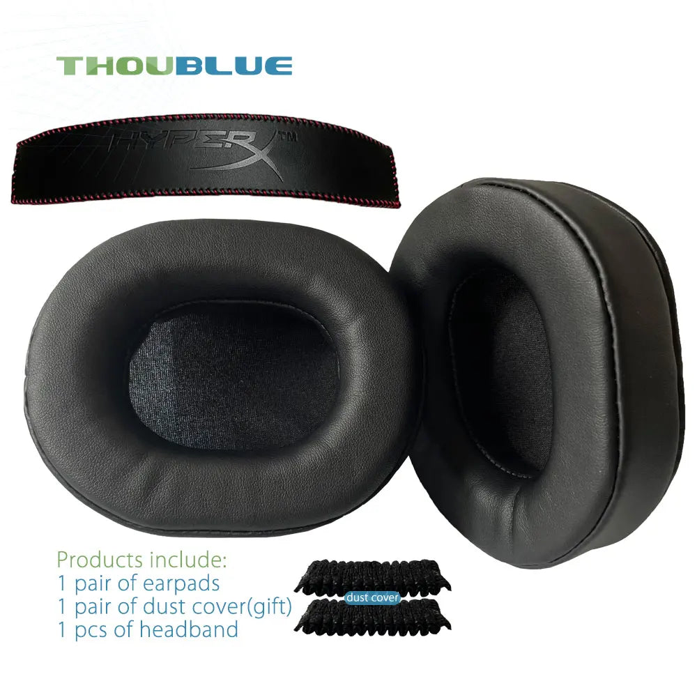 HyperX Cloud Replacement Ear Pads - Memory Foam Over-Ear Cushions 2 and band2 Tidesmit