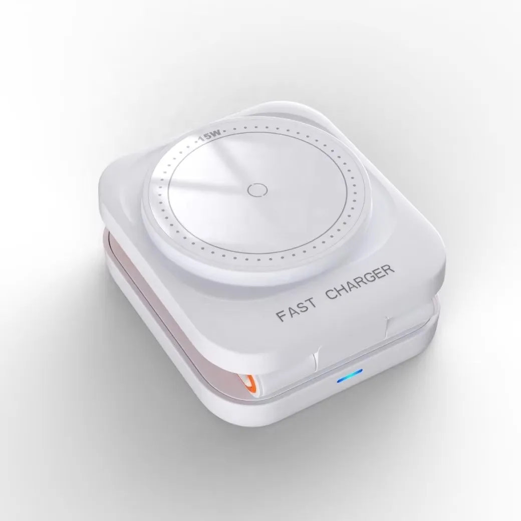 Just Link Multi-functional 3-in-1 15W Magnetic Wireless Charger with Type C Cable Portable Phone Charging Stand with Holder Tidesmit