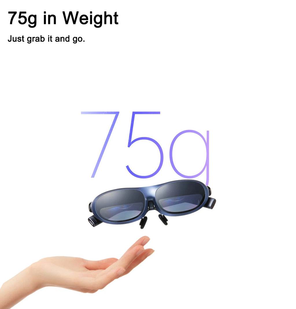 Fashion Design Rokid MAX Smart Augmented Reality Glasses 120Hz Reresh Rate Wireless 600 Nits Display 3D Support AR Glasses