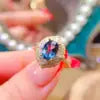 Low MOQ OEM/ODM Luxury 925 Sterling Silver Gold Plated Natural Emerald Ring for Women's Wedding Gift