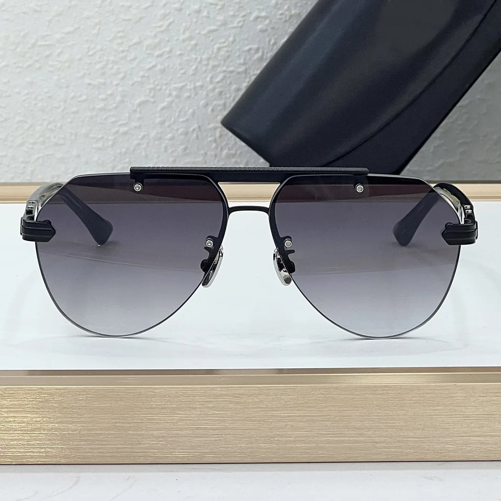 BIZSTER Luxury Frameless Fashion Toad Shaped Sunglasses UV400 Optical Casual Unisex Outdoor Use Model 6024