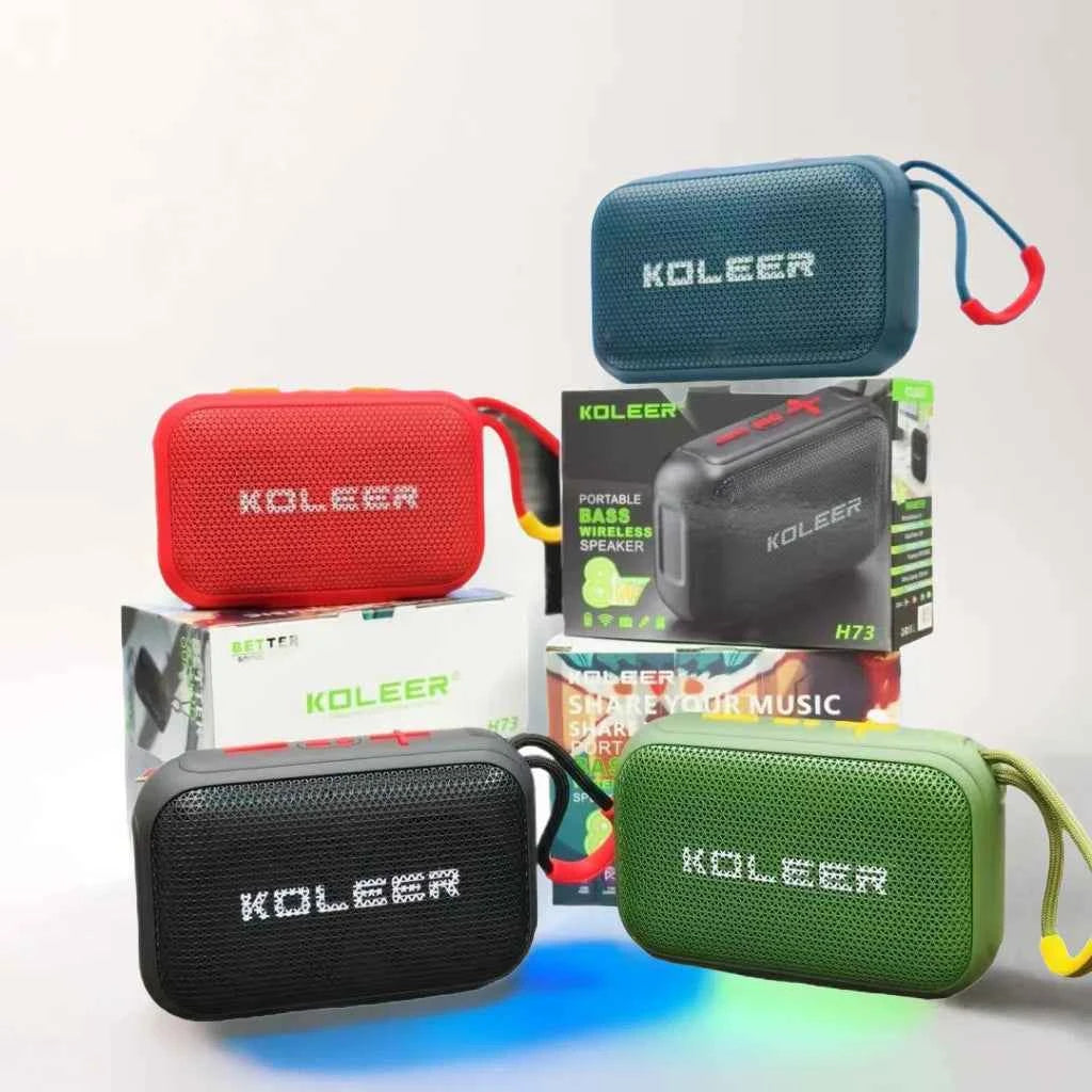 Koleer H73 Outdoor Wireless for Bluetooth Speaker with RGB LED Lighting and New Bass Subwoofer Portable Mini Audio System My Store
