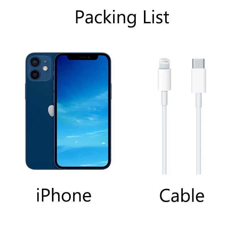 Original Apple iPhone 12 Mini 12Mini 5.4" OLED RAM 4GB ROM 64/128/256GB A14 IOS Face ID NFC 5G 99% New Unlocked Cell Phone