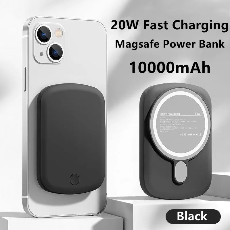 Power bank charger-EONLINE Magnetic Power Bank Wireless Charger 10000mAh Fast Charge Powerbank for iPhone Huawei Magnetic Series Universal Tidesmit