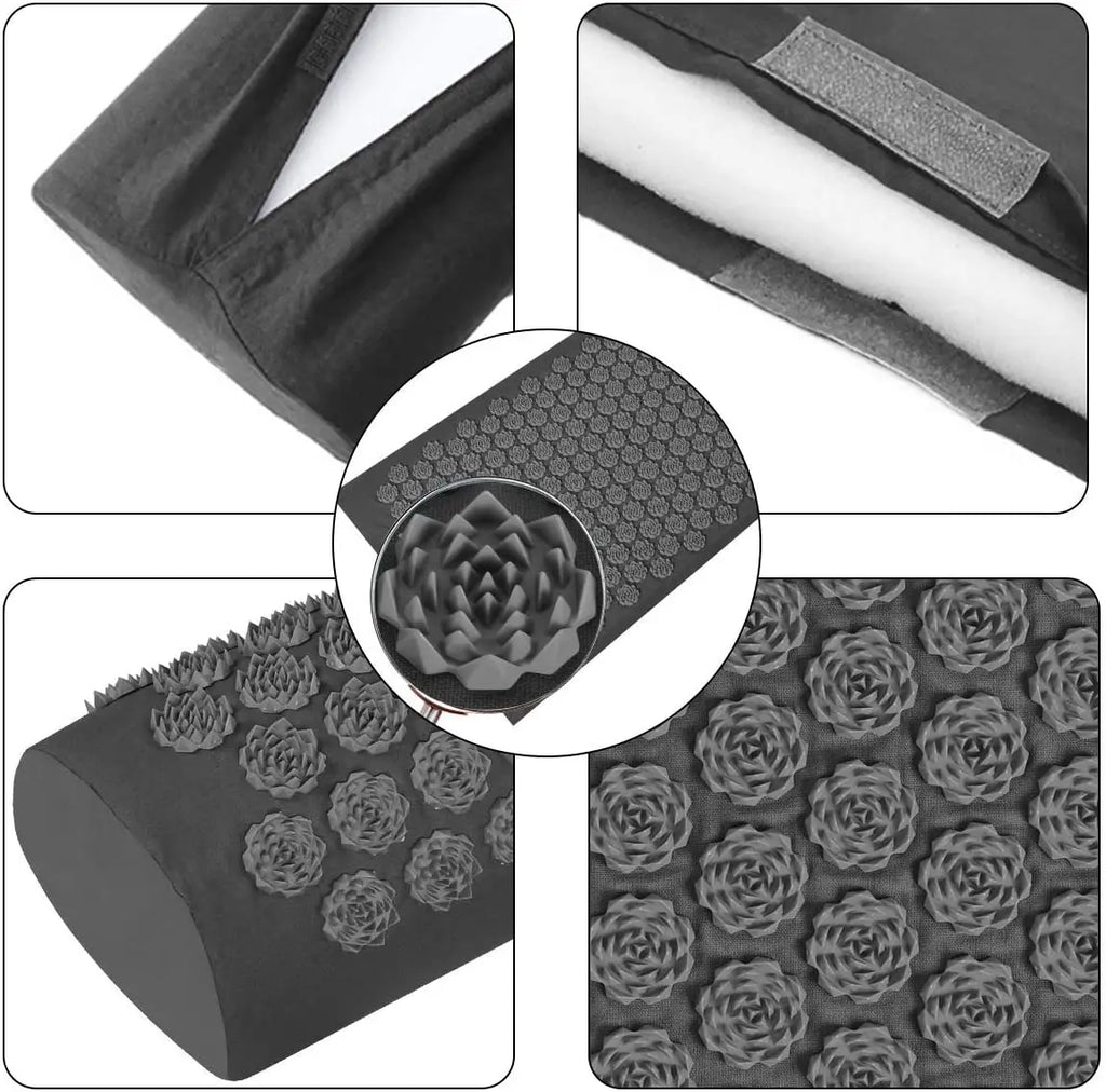 Acupressure Massage Mat for Back and Neck Pain Relief - Tidesmit Back Massage Instrument Tidesmit