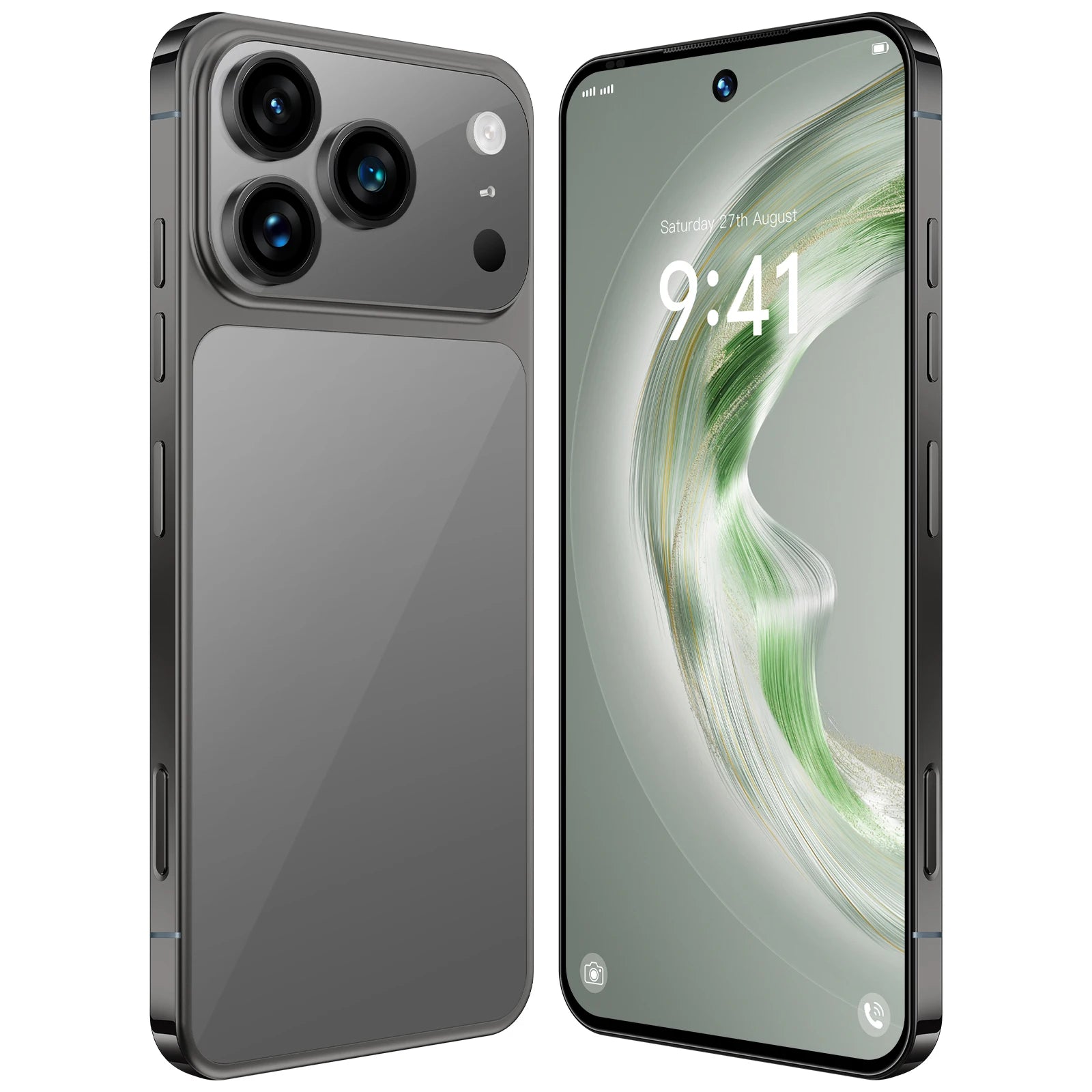 Tidesmit I17 Pro Max 5G smartphone with 7.3 inch screen 16GB RAM 1TB storage and Android 15 unlocked for global use