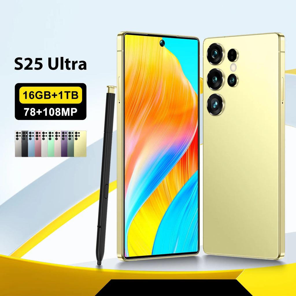 S25 Ultra Professional Videography Smart Phone HD Resolution 4GB+64GB ROM 3-5X Optical Zoom Camera Dual Sim Card CDMA Global Tidesmit