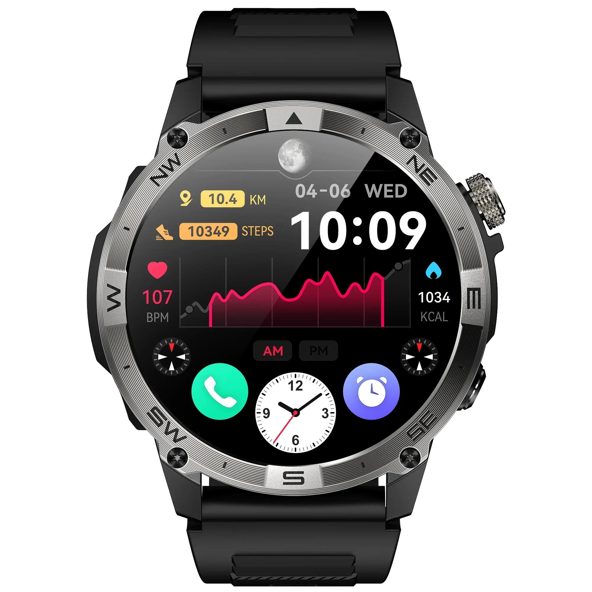 VALDUS 1.43 Inch AMOLED Round Screen Waterproof IP68 Bluetooth Call Smartwatch NFC GPS Heart Rate Monitor VG40 PRO Smart Watch - Tidesmit