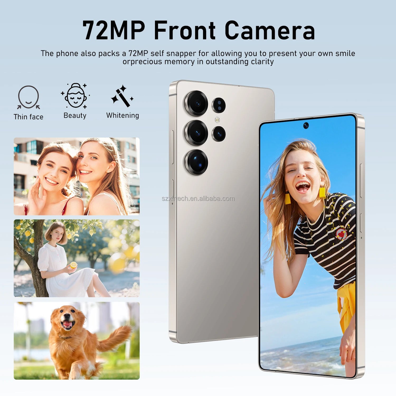 5G Smartphone 1TB 16GB RAM - Android 15 Dual SIM Gold Tidesmit