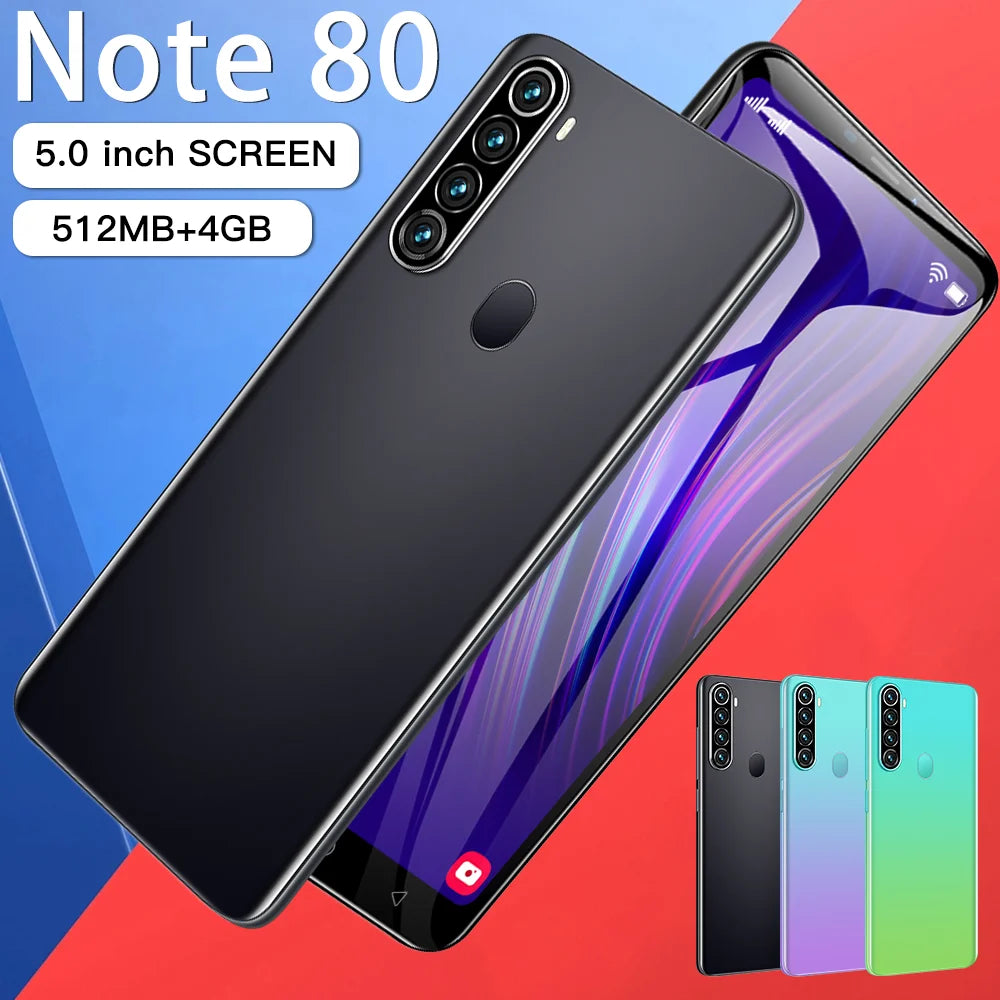 New Low-price Note80 HD 5.1-inch Full Screen 3G Mobile Phone E-commerce Cheap Smart Phones Made in China Tidesmit