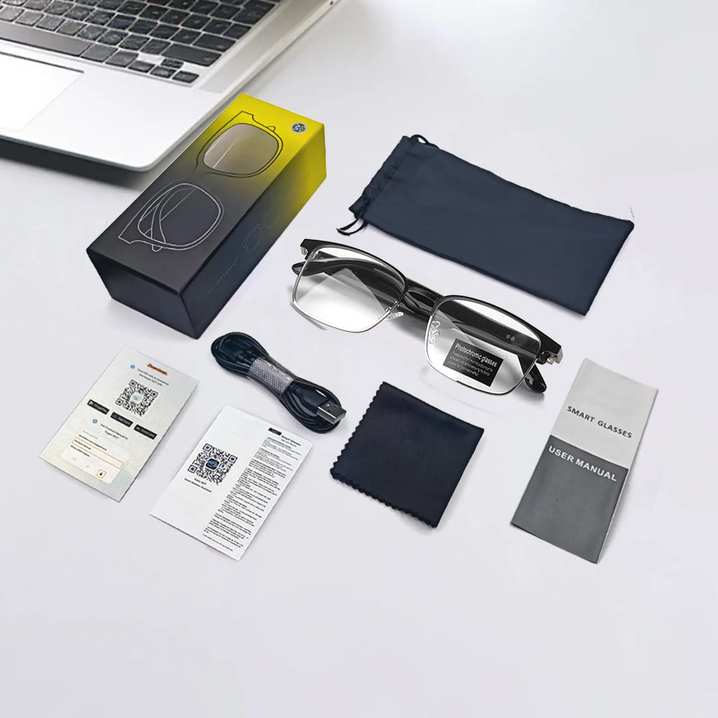 2026 New GT30 Smart for 5.3 Glasses Metal Spring Hinge Auto On/Off AI Voice Assistant Polarized UV400 Anti-Blue Light