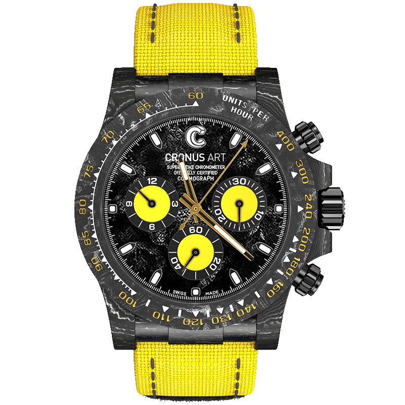 Day-tona Limited Edition Graffiti-Style Mechanical Watch-Carbon Fiber Case 40mm Sapphire Crystal Glass Pointer Hangzhou 20mm
