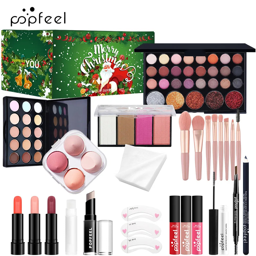 Christmas Countdown Gift Box All Saints' Day Makeup Sets for Holiday Gift POPFEEL ALL in ONE Professional Makeup Kit for Girl ALIBABA POP003F Tidesmit