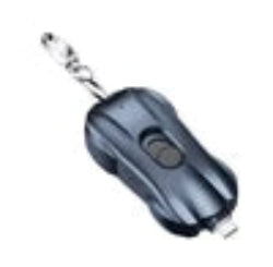 Portable Mini Battery Supply Keychain Portable Charger Mini Portable Power Bank Key Chain for Outdoor Emergency <3000 mAh Dark Blue for type C Tidesmit