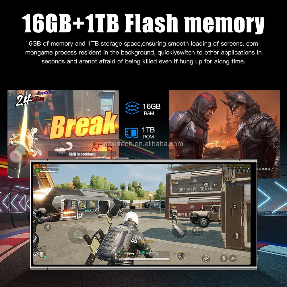 5G Smartphone 16GB RAM 1TB Storage - AMOLED Display & Dual SIM Tidesmit