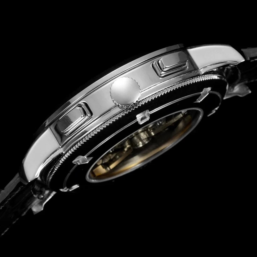 New High Quality Wristwatch with Moon Phase Display Mechanical Movement for Men Suitable for Business and Formal Wear Watch
