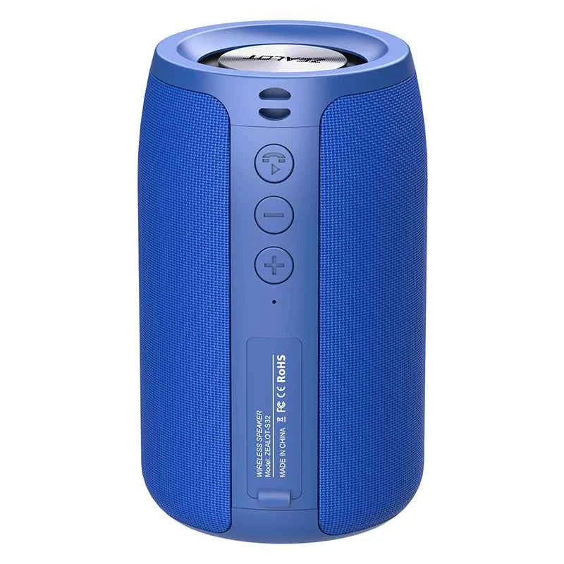 High Bass Sound Rechargeable Stereo Party Waterproof Smart Outdoor Mini Wireless Portable Blue Tooth Speaker With Microphone Blue ABS My Store
