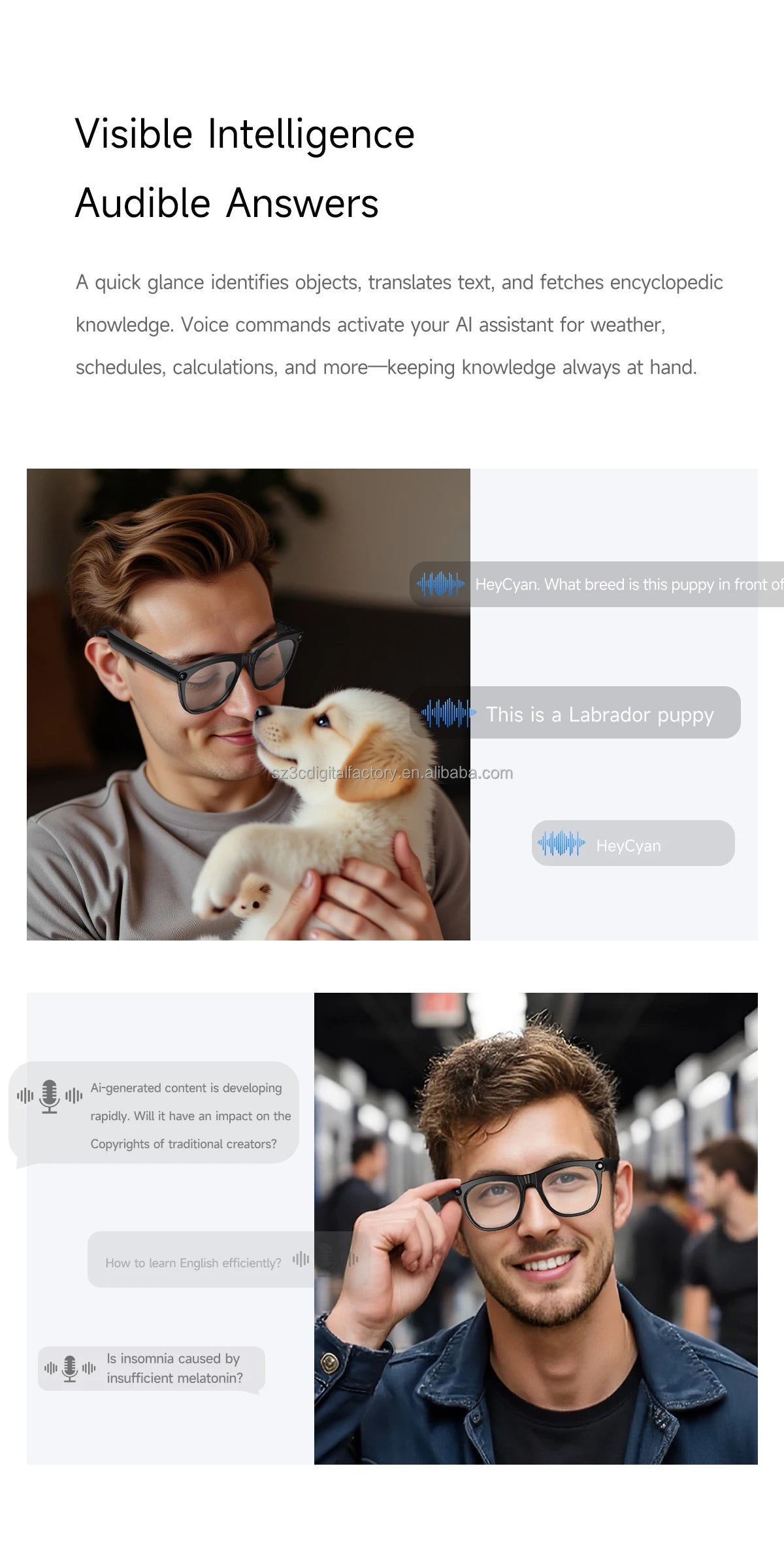 NextGen CY01 Smart Glasses AIPowered Translation 8.0MP Camera Multimedia Player AR Hardware Glasses Tidesmit
