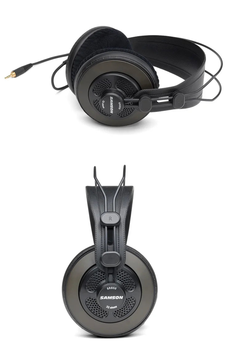 Samson SR850 Studio Headphones - Semi-Open Back with Velvet Earpads Tidesmit