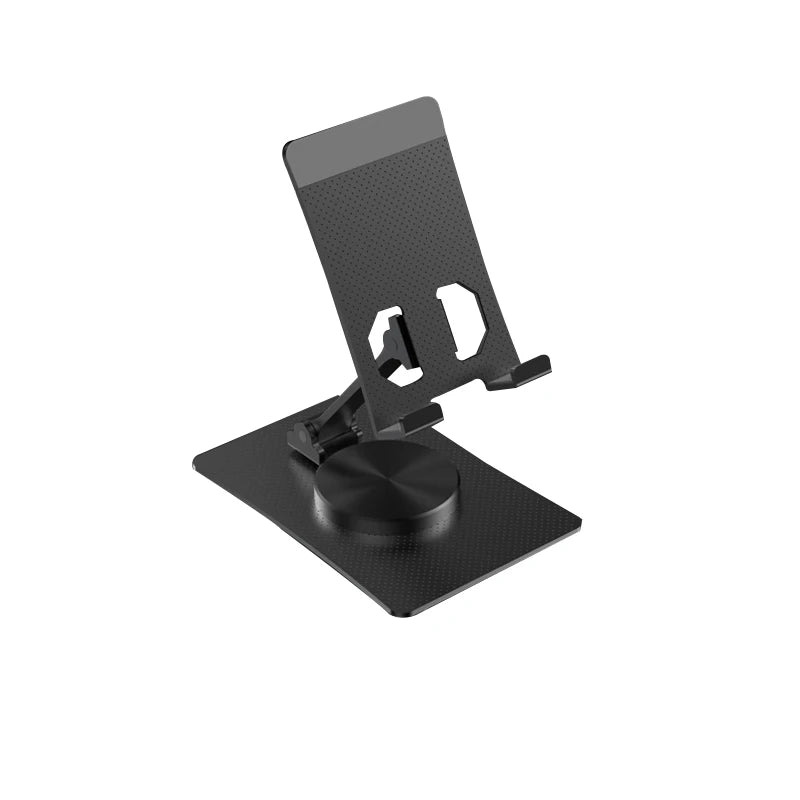 Trending Products Universal Desktop Foldable Phone Aluminum Mobile Phone Holder Portable Rotating Desktop Metal Phone Stand Black Tidesmit