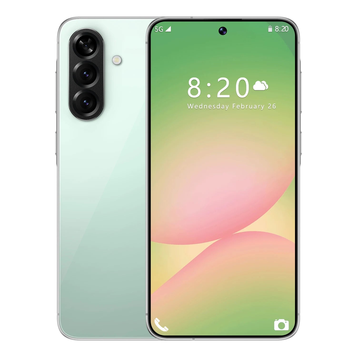 Tidesmit 5G Smartphone, 7.3 Inch AMOLED, 16GB RAM, 1TB Storage Green 16g Tidesmit