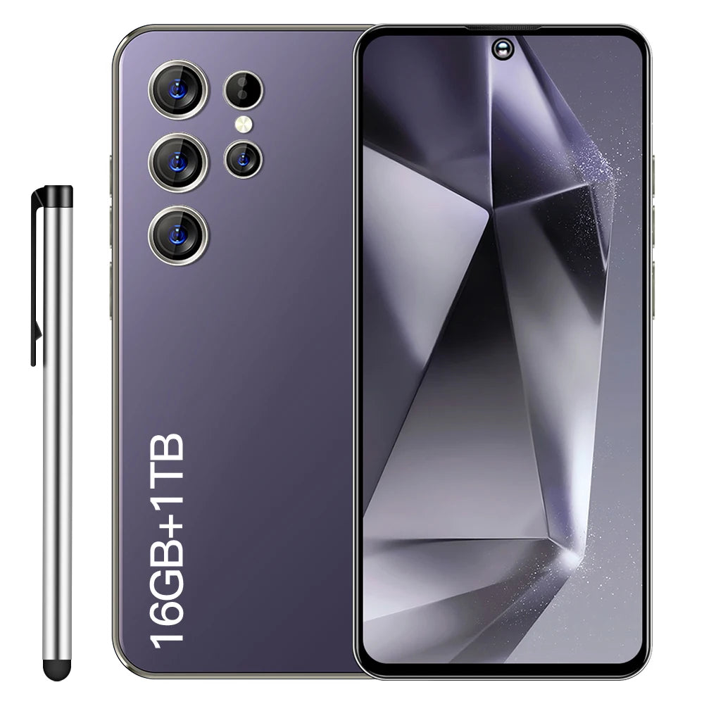 Tidesmit 5G Smartphone, 16GB RAM, 1TB Storage, 7-Inch AMOLED Display Purple 16g 1TB Tidesmit