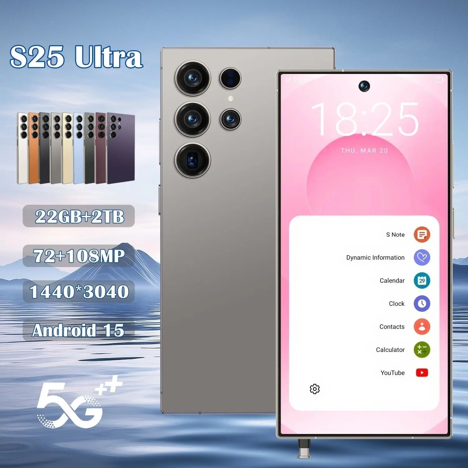 New S25 Ultra 22GB+2TB S25 Ultra Smartphones Big Screen S25 Ultra 5G Dual SIM Cellphone Mobile Phone Cheap Smart Phone Tidesmit