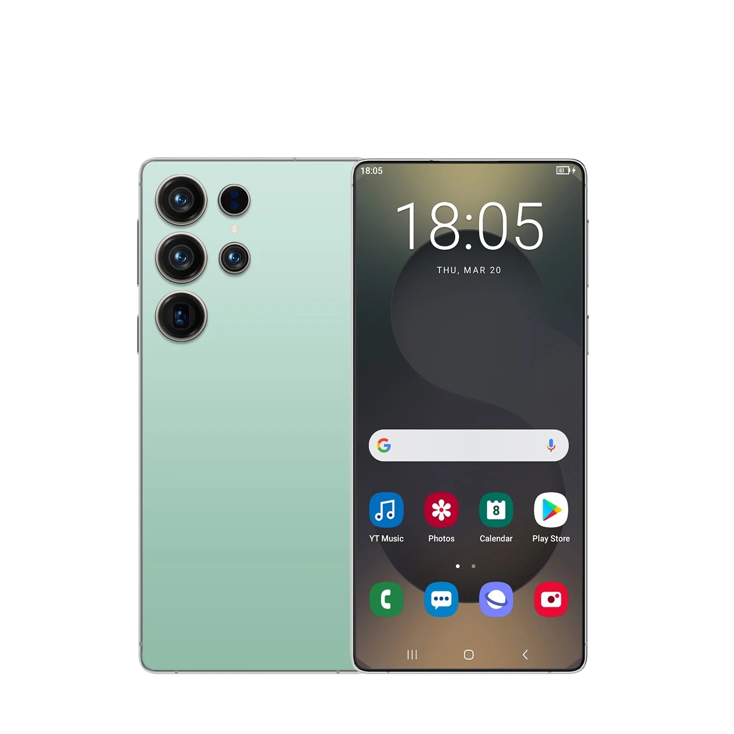 Unlocked 5G Smartphone, 16GB RAM, 1TB Storage, 6.9 Inch AMOLED Display Green 16g Tidesmit