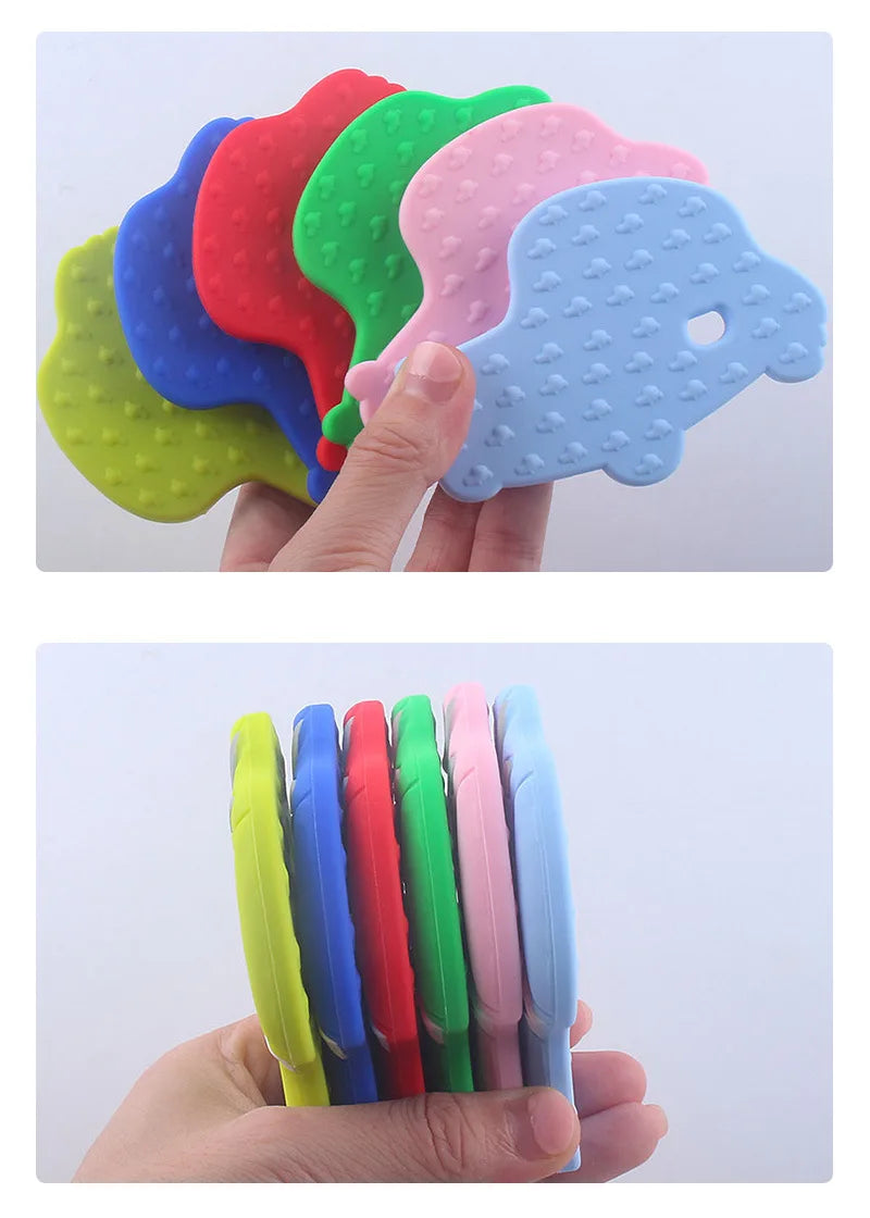 BPA Free 1pc Car Shaped Silicone Baby Teether Rodent Baby Teething Toys Chewable Products Nursing Gift For Baby Boy