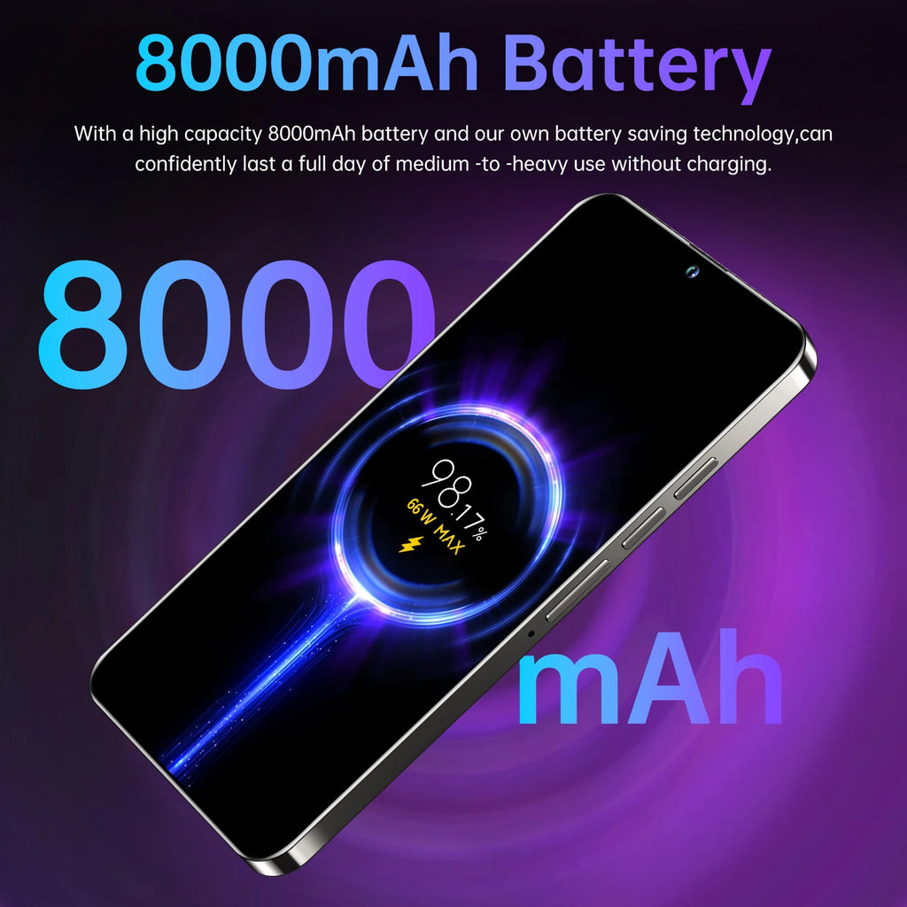Tidesmit 5G Android 14 Smartphone, 7.3" OLED, 16GB RAM, 1TB Storage Tidesmit
