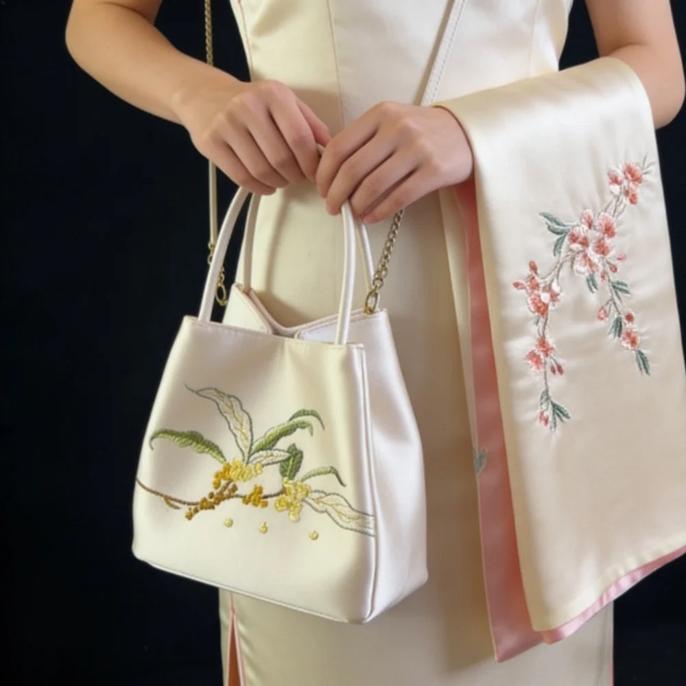 Suzhou Embroidery Silk Scarf Traditional Craft Gift