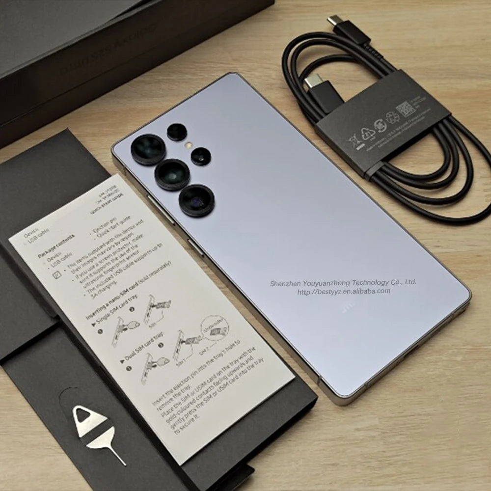 Tidesmit 2025 S25 Ultra smartphone side profile showing 6.9 inch edge display and sleek modern design