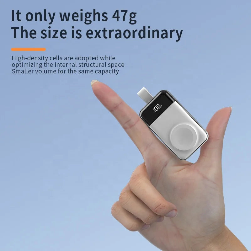 Power bank charger-Newly Pocket Fast Charging USB Watch Charger Magnet Wireless Mini Portable Power Banks Tidesmit